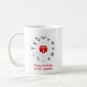 Taza De Café Regalo de cumpleaños Gemini Zodiac personalizado