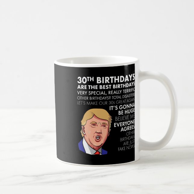 Taza De Café Regalo de cumpleaños Gracioso Trump Cita Camisa Pa (Derecha)