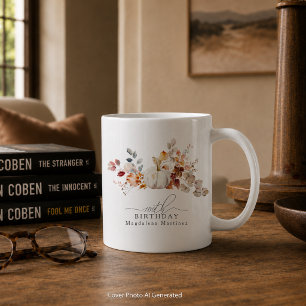Taza De Café Regalo de cumpleaños número 100 Calabaza Blanca Fl