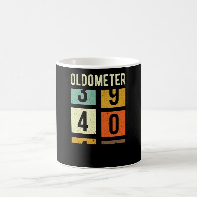 Taza De Café Regalo de cumpleaños número 40 del Oldometer (Centro)