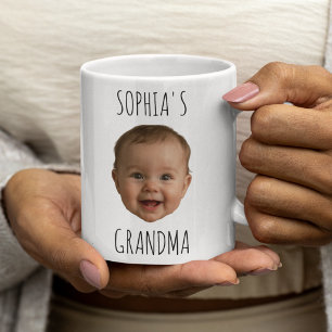 Taza De Café Regalo de cumpleaños para abuela con foto de bebé 