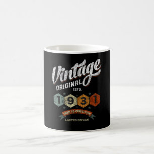 Taza De Café Regalo de cumpleaños Vintage 1931 Envejecido a la 