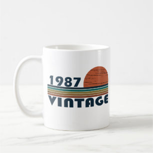 Taza De Café regalo de cumpleaños vintage nacido en 1987