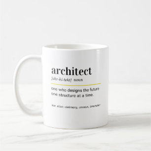 Taza De Café Regalo de definición de arquitecto divertido