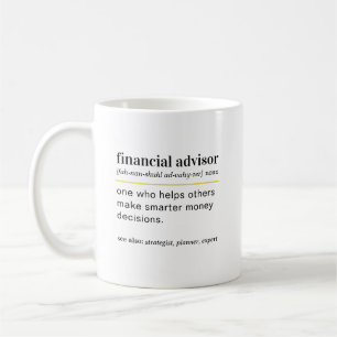 Taza De Café Regalo de definición de asesor financiero divertid