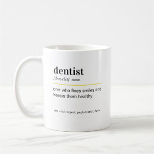 Taza De Café Regalo de definición de dentista divertido