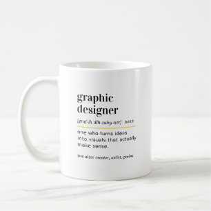 Taza De Café Regalo de definición de diseñador gráfico divertid