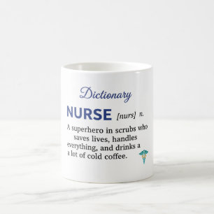 Taza De Café Regalo de definición de enfermera divertida