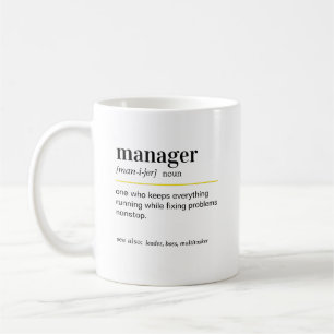 Taza De Café Regalo de definición de gerente divertido