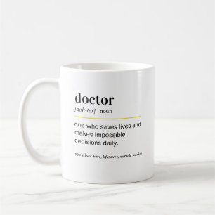 Taza De Café Regalo de definición de médico divertido