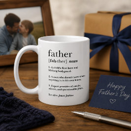 Taza De Café Regalo de definición de padre divertido para el Dí