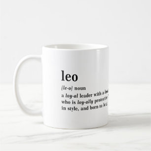 Taza De Café Regalo de definición estética astrología Leo