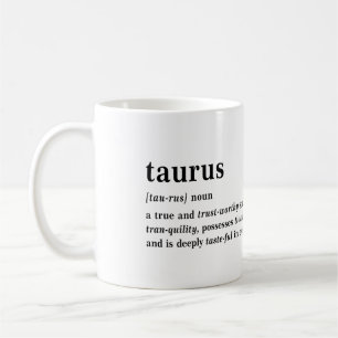 Taza De Café Regalo de Definición Estética Astrología Tauro