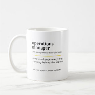 Taza De Café Regalo de definición para gerente de operaciones