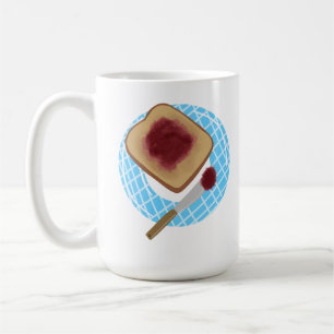 Taza De Café Regalo de Desayuno Tostada Acogedora con Mermelada
