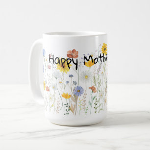Taza De Café Regalo de Día de la Madre de flores silvestres de 