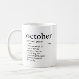 Taza De Café Regalo de diccionario divertido de Halloween de oc