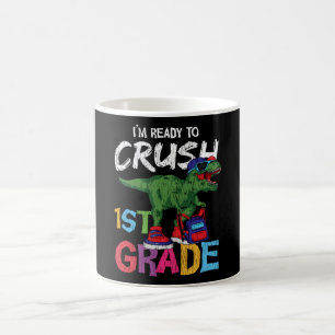 Taza De Café Regalo de dinosaurio de vuelta a la escuela para e