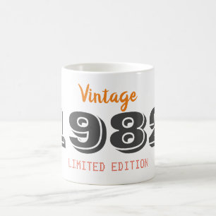 Taza De Café Regalo de edición limitada de Vintage 1982