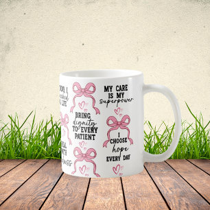 Taza De Café Regalo de Enfermera Coquette Rosa, Graduación de R