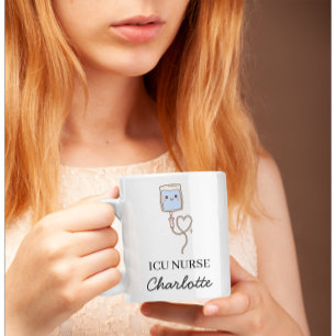 Taza De Café Regalo de enfermera de cuidados intensivos editabl