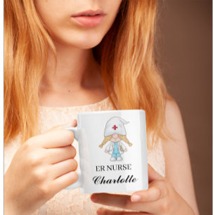 Taza De Café Regalo de enfermera de sala de urgencias editable 