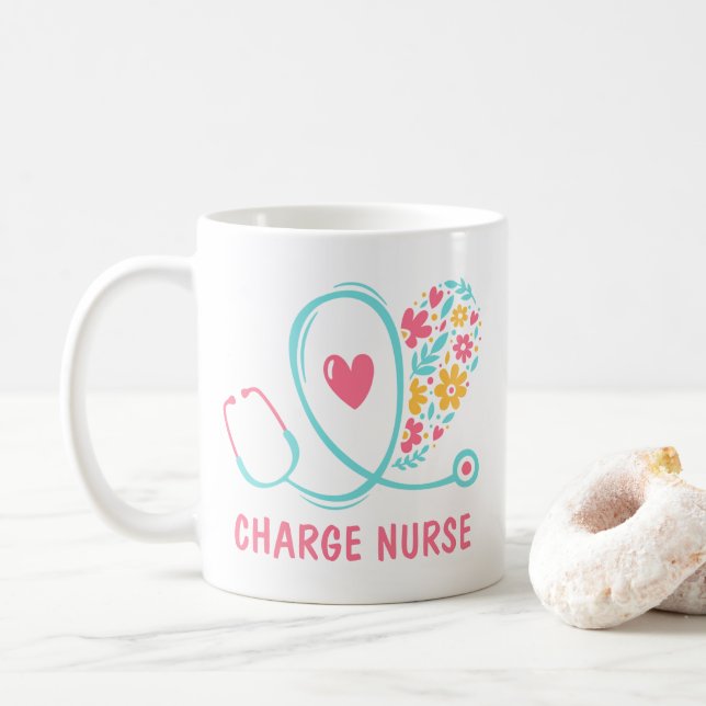 Taza De Café Regalo de enfermería de cargo (Con donut)
