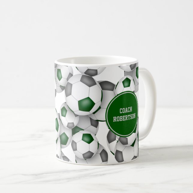 Taza De Café regalo de entrenador de fútbol con nombre personal (Anverso derecho)