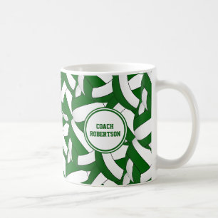 Taza De Café regalo de entrenador de voleibol de colores de esc