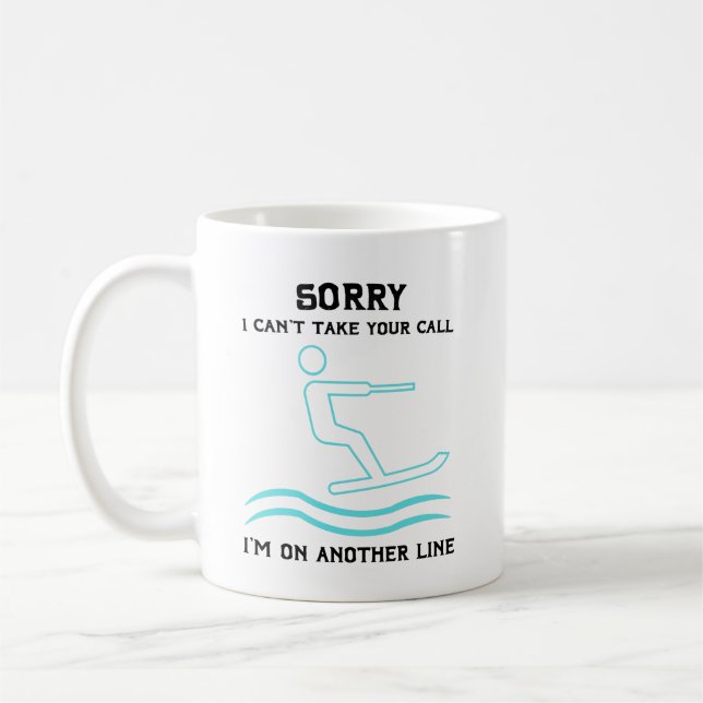 Taza De Café Regalo de esquí acuático para Wakeboarder o Wakesu (Izquierda)