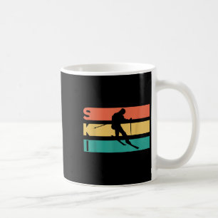 Taza De Café Regalo de esquí retro vintage para esquiadores
