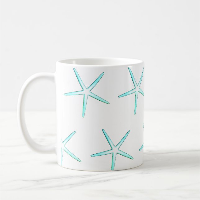 Taza De Café Regalo de estampados náuticos Verde azulados azule (Izquierda)