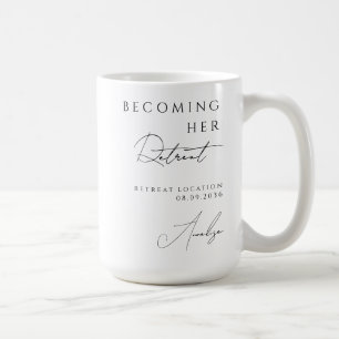 Taza De Café Regalo de Evento de Retiro de Mujeres Minimalista
