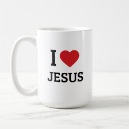 Taza De Café Regalo de fe cristiana minimalista - Me encanta Je