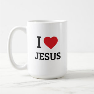 Taza De Café Regalo de fe cristiana minimalista - Me encanta Je