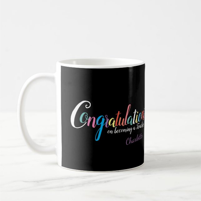 Taza De Café Regalo de felicitaciones por graduación de profeso (Izquierda)