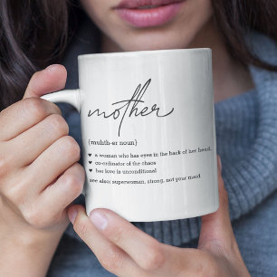 Taza De Café Regalo de Foto con Definición de Madre Personaliza