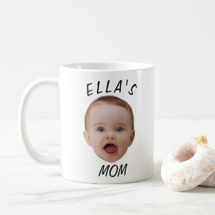 Taza De Café Regalo de foto de cara de bebé personalizada para