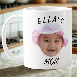 Taza De Café Regalo de foto de cara de bebé personalizada para