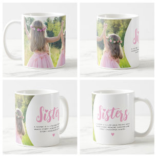 Taza De Café Regalo de foto de hermana Cita de hermanas