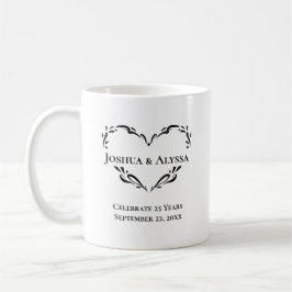 Taza De Café Regalo de foto personalizado para el 25 aniversari