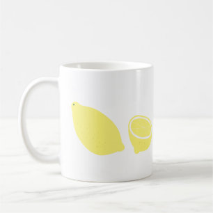 Taza De Café Regalo de fruta de limón amarillo fresco