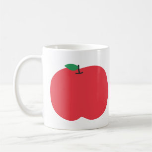 Taza De Café Regalo de fruta de manzana roja simple
