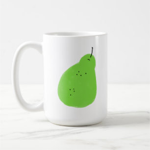 Taza De Café Regalo de fruta minimalista pera verde triste