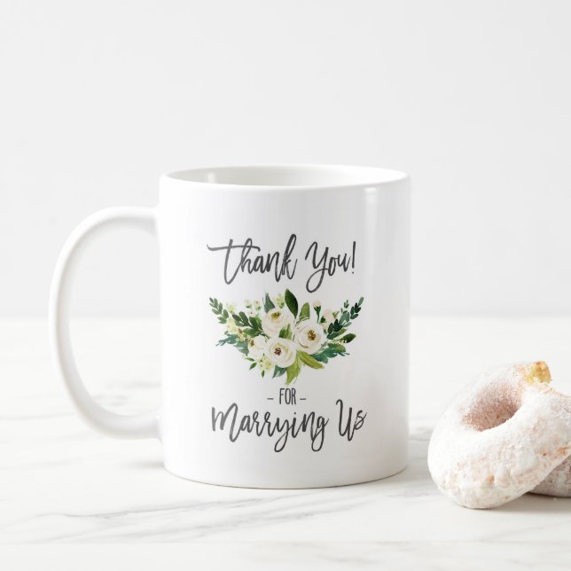 Taza De Café Regalo De Funcionario Boda - Gracias Por Casarse C (Con donut)