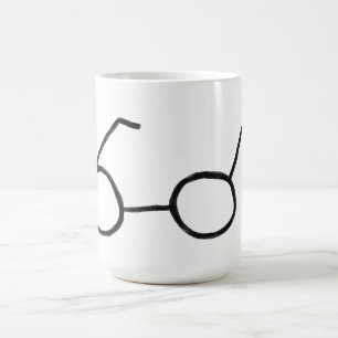 Taza De Café Regalo de Gafas Redondas Dibujadas a Mano Simple