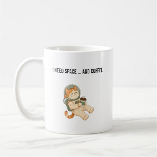 Taza De Café Regalo de gato astronauta lindo amante del café