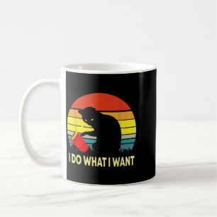 Taza De Café Regalo de Gato Divertido Atardecer Vintage Hago lo