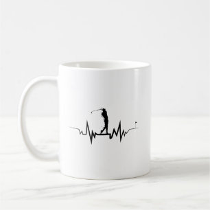 Taza De Café Regalo de Golfer Heartbeat Guay para jugador de go
