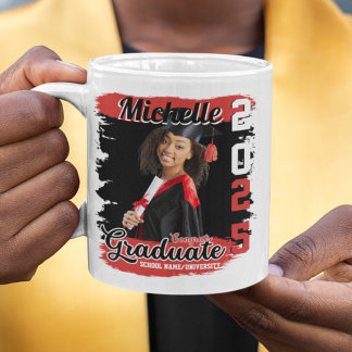 Taza De Café Regalo de Graduación Personalizado Moderno con Fot